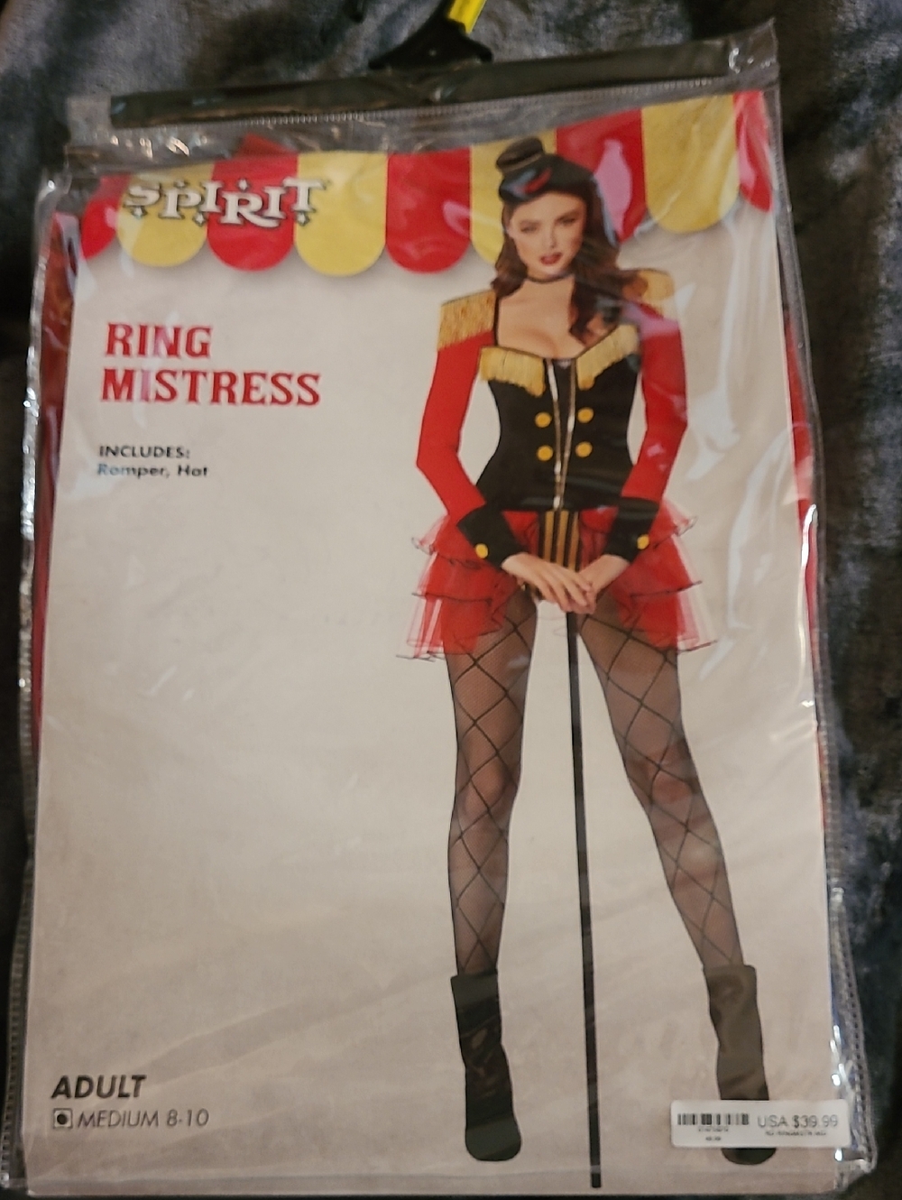 Spirit Ring Mistress Jumpsuit in Red, Black & Gold